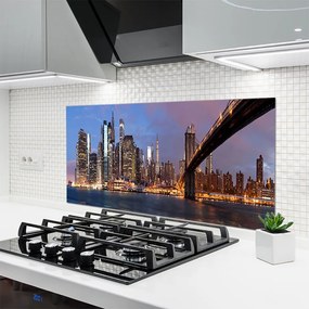 Panel Szklany Nowoczesny Most Nad Wielkim Miastem