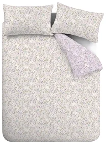 Lawendowo-beżowa bawełniana pościel dwuosobowa 230x220 cm Ditsy Floral – Bianca