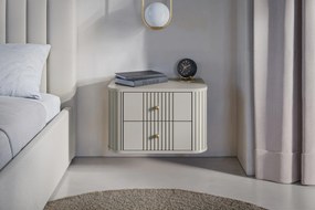 Zestaw szafek nocnych wiszących Vesper 56 cm - kaszmir / złote uchwyty