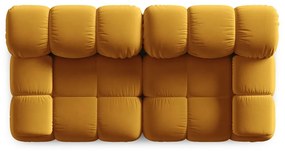 Żółta aksamitna sofa 188 cm Bellis – Micadoni Home