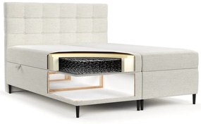 Kremowe łóżko boxspring ze schowkiem 180x200 cm Urbaneo – Maison de Rêve
