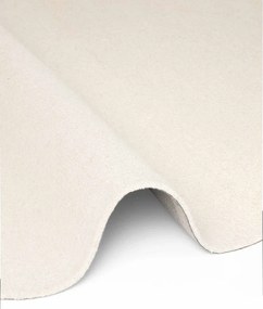 Kremowy wełniany okrągły dywan tkany ręcznie ø 200 cm Puristic Knots – Elle Decoration