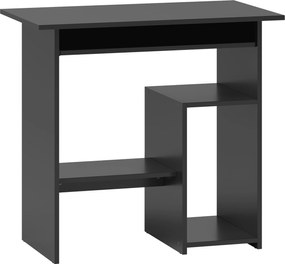 HOMCOM Biurko Komputerowe, Biurko, Płyta Wiórowa, Metal, 80 x 45 x 75 cm, Czarny