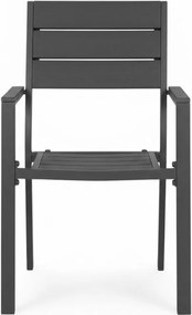 Krzesła ogrodowe Caprila - zestaw 2 szt. na taras i balkon, kolor szary