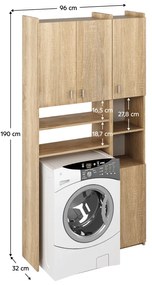 Szafka nad pralką MIRALI, dąb sonoma