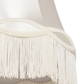 Abażur materiałowy kremowy 30 cm - Granny Retro