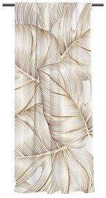 Zasłona z satyny bawełnianej w kolorze złota 110x170 cm Golden Leaves – Butter Kings