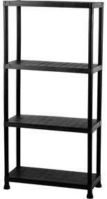 Półka plastikowa 4 poziomy, 60 x 30 x 138 cm, 4 piętra