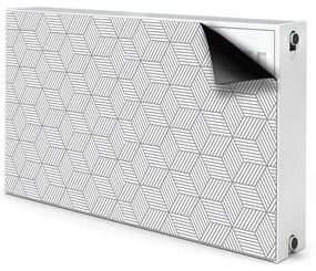 Mata dekoracyjna grzejnikowa Szare kostki 3D