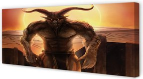 Zdjęcie na płótnie Postać o Zachodzie Słońca