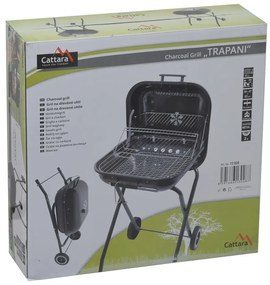 Prostokątny grill na węgiel drzewny Cattar Trapani, 43x40 cm