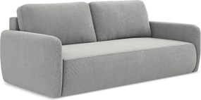 Kanapa 3-osobowa z funkcją spania - z tkaniny strukturalnej - jasny szary - LILO