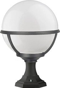 Lampa ostrzegawcza zewn?trzna CLIC CLAC GLOBO w klasycznym stylu - wys. 42 cm x g?. ø27 cm - E27 42W - poliamid - kula z poliw?glanu - ip44 - czarny