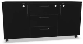 Komoda biurowa EASY SPACE MOB 120cm czarny grafitowy mobilna NOWY STYL