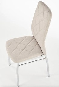 Tapicerowane krzesło do jadalni na metalowych nogach K309 Halmar