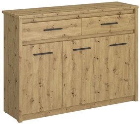 Duża trzydrzwiowa komoda dąb artisan - Toreso 3X