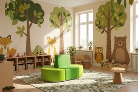 Siedzisko dla dzieci z pianki Tobo Junior z oparciem, prostokąt 40 cm