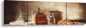 Obraz - Kawa i śniadanie (170x50 cm)