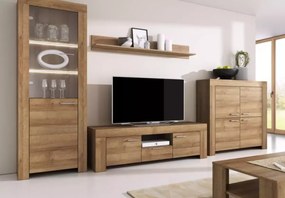 Ława stolik kawowy Seel dąb riviera 103 cm nowoczesny minimalistyczny do salonu z półką ABS