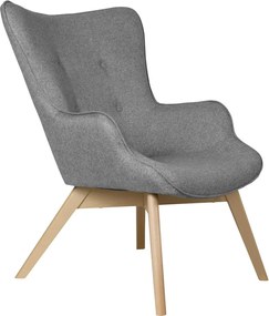 Szary fotel Niko – Ropez