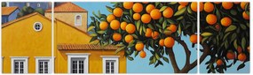 Obraz - Drzewo pomarańczowe (170x50 cm)