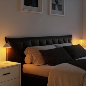 HOMCOM Ładowalna lampka stołowa LED z kablem USB, dotykowym przełącznikiem, metalowa, biała