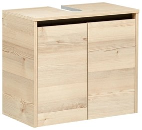 Wisząca szafka pod umywalkę w dekorze sosny w naturalnym kolorze 53x60 cm Quickset 393 – Pelipal