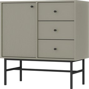 Komoda TORINO - Zielony / Wysokość 86 cm / 84 cm / 3 szuflady