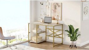 Biurko Vilge White Marble and Gold