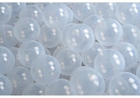 Szaroniebieski aksamitny basen z kulkami ø 90x30 cm Montessori – Meowbaby