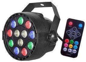 Disco naświetlacz LED LED/12W/230V multikolor + pilot