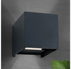 Orion AL 11-1192 - LED zewnętrzna lampa ścienna CUBE 2xLED/3W/230V IP54 antracyt