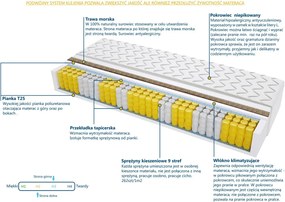 Materac Mediolan Trawa - Rozmiar: 90x200 cm, Wysokość: 18 cm