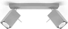 Plafony nowoczesny Briow, stal - 2 źródło światła 4000K - L.30 x H.16 cm - szary