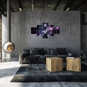 Obraz - Mandala lotosu w kosmosie (125x70 cm)