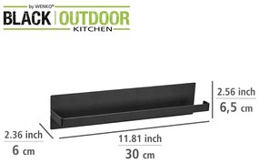 Czarny magnetyczny uchwyt na ręczniki papierowe Wenko Black Outdoor Kitchen Ima