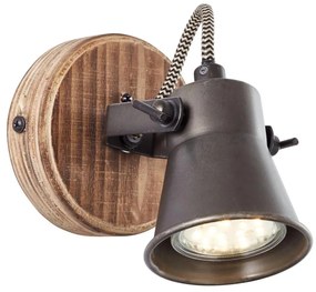 Brilliant - Kinkiet punktowy SEED 1xGU10/5W/230V czarny/brązowy