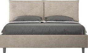 Łóżko bez stelaża tapicerowane 160x210 microfibra Piaskowy Appia