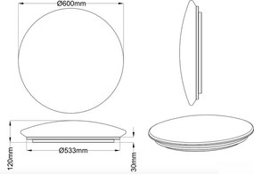 Designerski plafon regulowany Lunar w formie księżyca