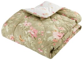 Zielona narzuta pikowana 200x200 cm Penelope Floral – Catherine Lansfield