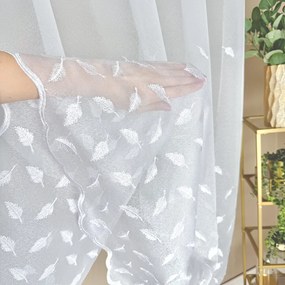 Firana haftowana delikatne Pióra nowoczesna Markizeta - wys. 180 cm