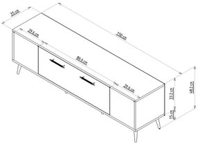 Stolik pod telewizor Detas Anthracite