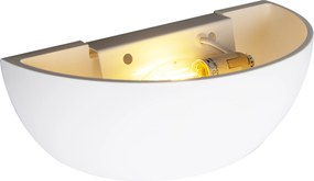 Nowoczesna lampa ścienna biała - Hiske