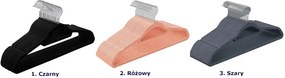 Komplet Różowych Wieszaków Welurowych 20 Szt T4-R51
