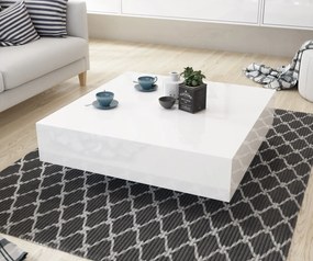 Akrylowy stolik kawowy w wysokim połysku Iron biały