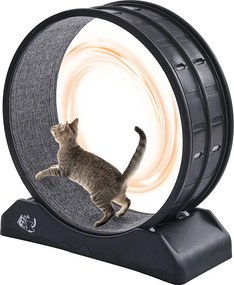 Koło do Ćwiczeń dla Kota, SucceBuy Koło do Ćwiczeń dla Kota 80 cm Duża Bieżnia Wewnętrzna Czarna