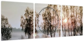Obraz - Poranna suchość (z zegarem) (90x30 cm)