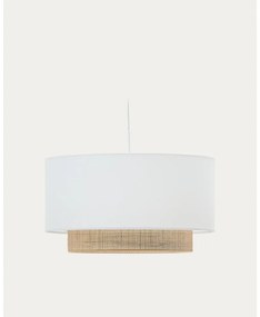 Biały/w naturalnym kolorze tekstylny abażur ø 60 cm Erna – Kave Home