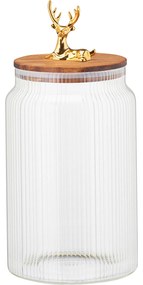 Pojemnik szklany z pokrywką z reniferem 1600 ml