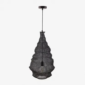 Lampa Sufitowa Ø40 Cm Z Żelaza Beneida Czarna - Sklum